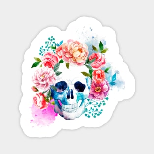 Floral Skull Magnet