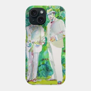 OSCAR WILDE and LORD ALFRED DOUGLAS watercolor portrait.2 Phone Case