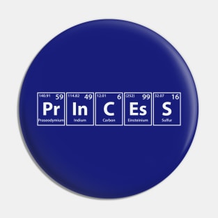 Princess (Pr-In-C-Es-S) Periodic Elements Spelling Pin