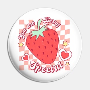 Valentine's You Are Berry Special Strawberry Hearts Pin