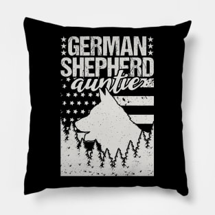 German Shepherd Auntie Birthday Gift Pillow