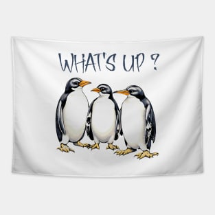 Whats up Penguins Tapestry