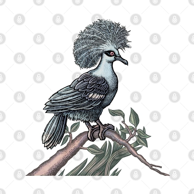 Fancy Bird (Western Crowned  Pigeon) by Lisa Haney