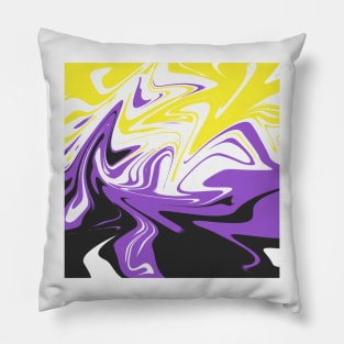 Nonbinary pride (marble vibes) Pillow