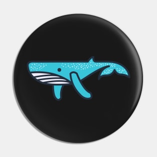 kawaii cute cartoon blue whale Pin