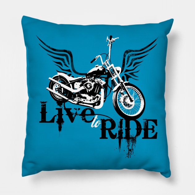 Live to Ride Pillow by Siegeworks