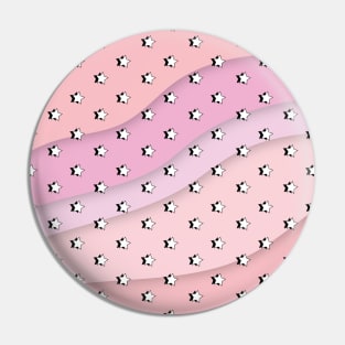 Pink Waves Aesthetic Retro Stars / VSCO Stars Pin