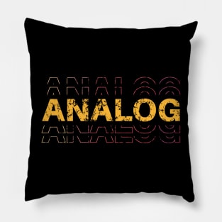 Analog Distressed Neon Design Pillow