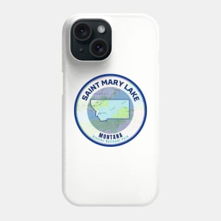 Montana Map - Saint Mary Lake Phone Case