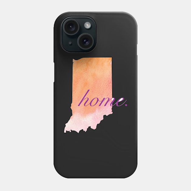 Indiana Home Watercolor Pink Orange Phone Case by jrepkin