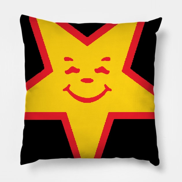 Vegetarian Happy Star Pillow by TheObserver