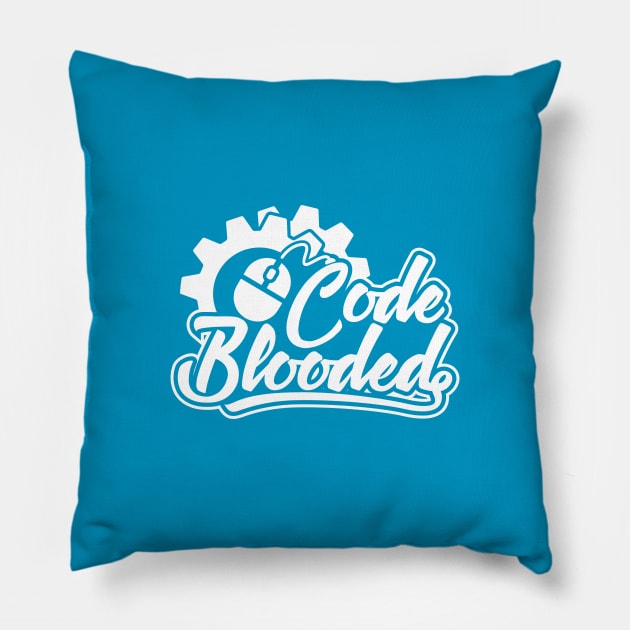 Code Blooded Pillow by artlahdesigns