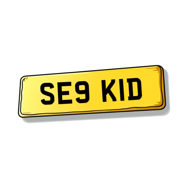 SE9 KID Kidbrooke Number Plate by We Rowdy