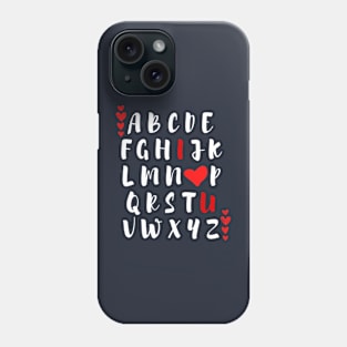 ABC I Love You English Teacher Valentines Day Phone Case