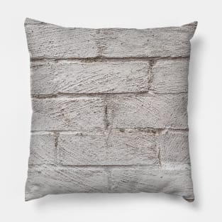 White Painted Brick Wall Pillow