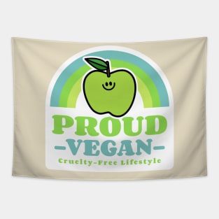 Proud Vegan Cruelty Free Lifestyle vegetarian Tapestry