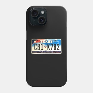 Texas lone star state licence Plate Phone Case