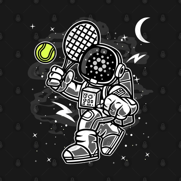 Astronaut Tennis Cardano ADA Coin To The Moon Crypto Token Cryptocurrency Blockchain Wallet Birthday Gift For Men Women Kids by Thingking About