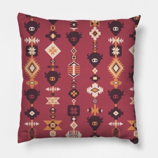 American Aztec Boho Tribal Pillow