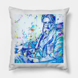 W. B. YEATS - watercolor and ink portrait .1 Pillow