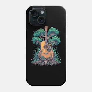 Acoustic Guitar Tree Musician Guitarist Phone Case