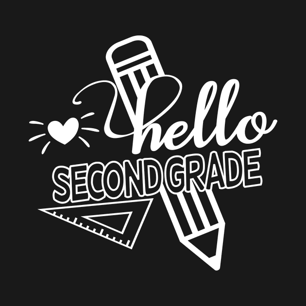 Back to School Hello 2nd Grade School by mo designs 95