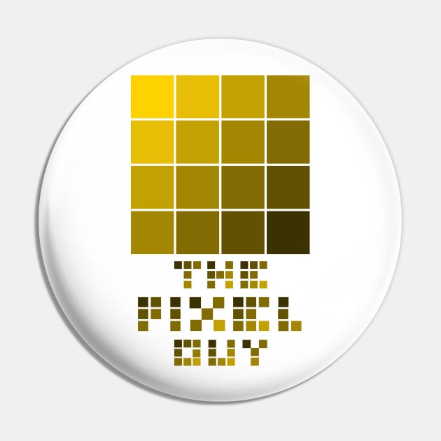 the pixel guy design for the pixel lover - yellow Pin by JAXARTBOOK