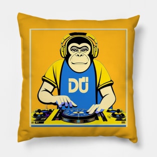 DJ Monkey Thinker Pillow