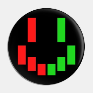 Candlestick Bar Chart Smile Stock Market Trader Pin