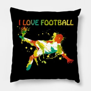 I Love Football Pillow