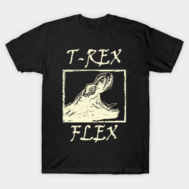 Discover T-Rex Flex Dino Distressed Retro White - T Rex - T-Shirt