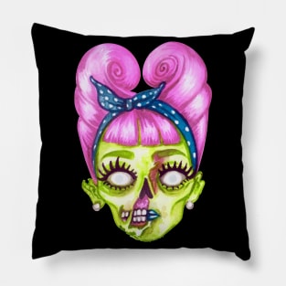 Halloween zombie Lady Face Pillow