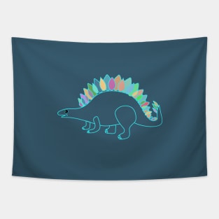 Colorful stegosaurus dinosaur Tapestry