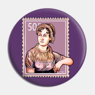 Jane Austen Postage Stamp Pin