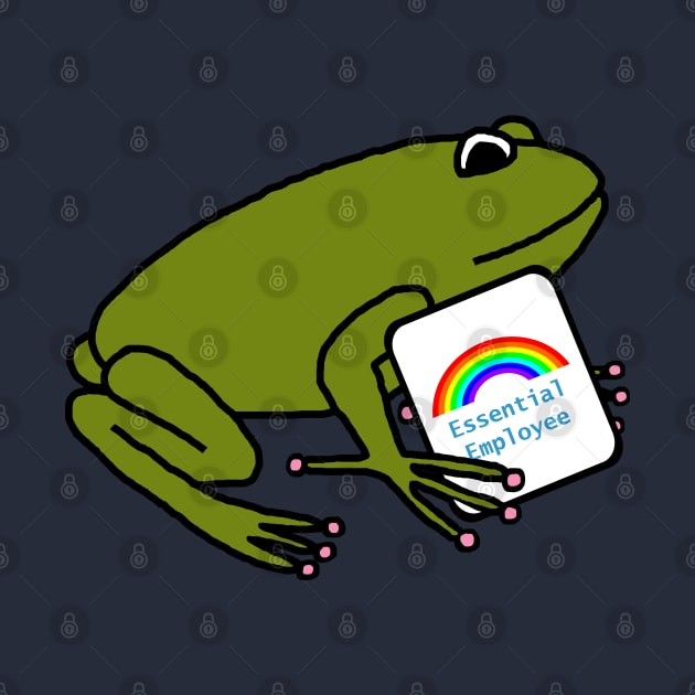 Frog Shows Support for Essential Employees with Rainbow by ellenhenryart