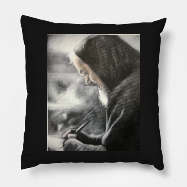 Padre Pio Pillow by artdesrapides