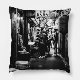 Tokyo street scene Pillow