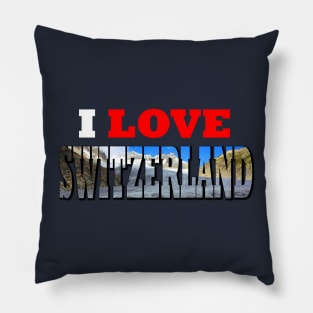 I Love Switzerland Rhone Glacier Pillow