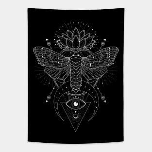 Satin Moth | Lotus Flower Tapestry