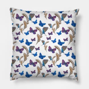 Blue Butterfly pattern Pillow