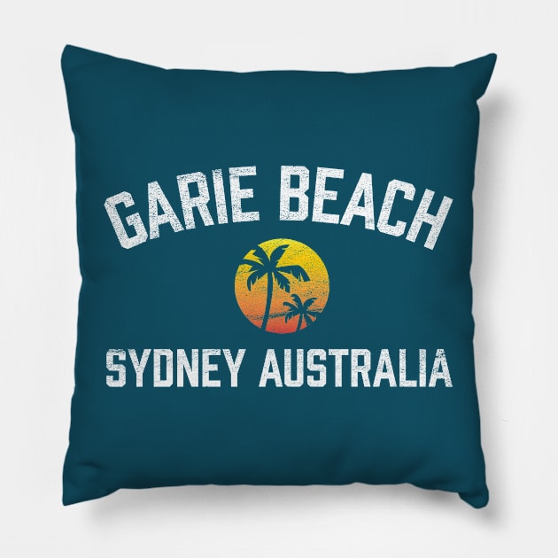 Garie Beach Sydney Australia NSW Sunset Palm Pillow by TGKelly