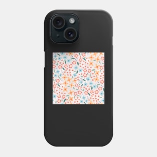 Mixed floral pattern bright and light Phone Case