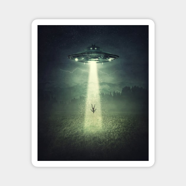 UFO Abduction Magnet by psychoshadow