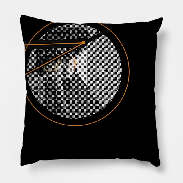 Range finder oranger accent Pillow by SpaceArtSeaHouse