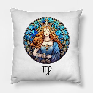 Stained Glass Virgo Pillow