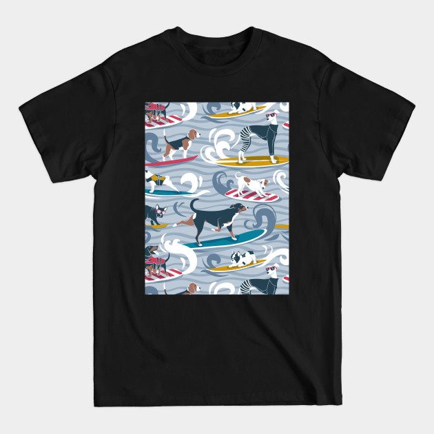 Discover Happy Dogs Catching Waves // Pattern / T-Shirts