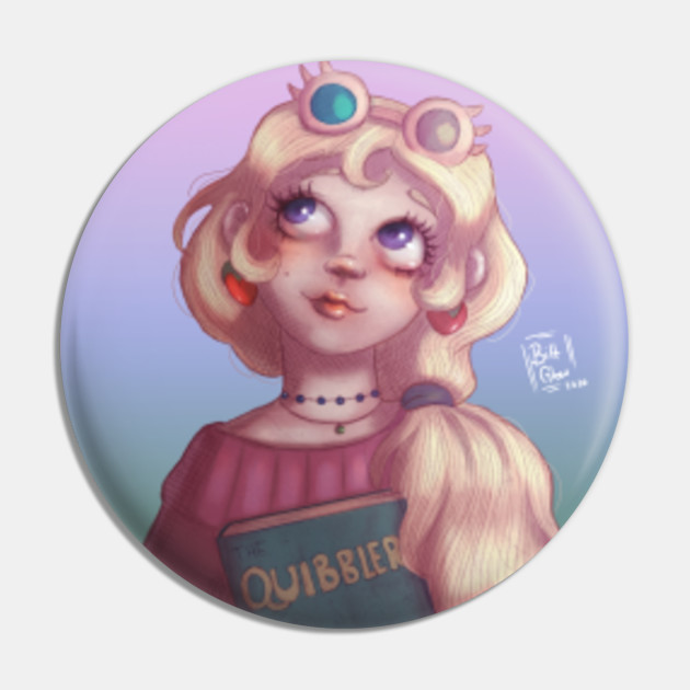 Luna Lovegood Fanart Harry Potter Pin Teepublic