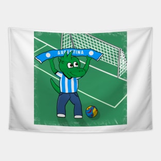 Dino Argentina Football Fan Tapestry