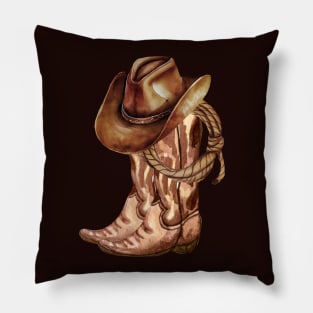 Rustic Rodeo  Western Country Cowboy Boots Pillow