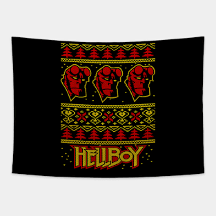 HELLBOY UGLY CHRISTMAS SWEATER Tapestry
